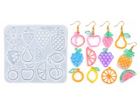 Molde silicona 12 frutas aritos